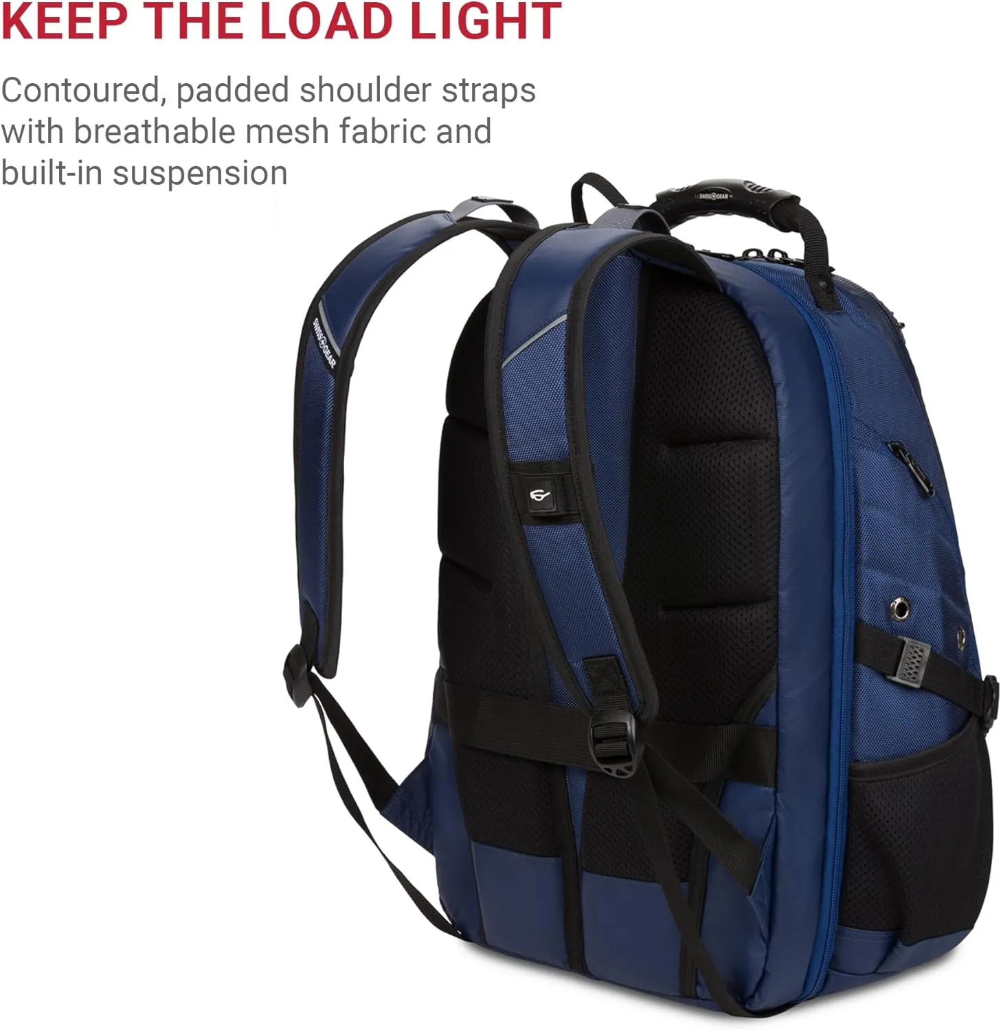 SwissGear 1900 Scansmart TSA 17 Laptop Backpack, Navy Ballistic, 19-Inch
