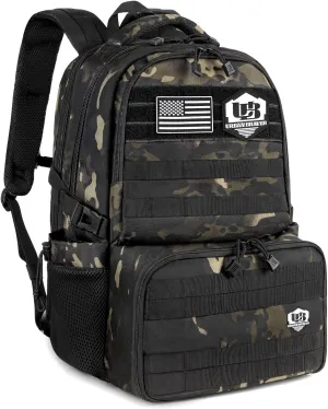 Tactical Backpack with Lunch Box for Men: Laptop Compartment Bookbag with lunchbox for Work School for Women Mens