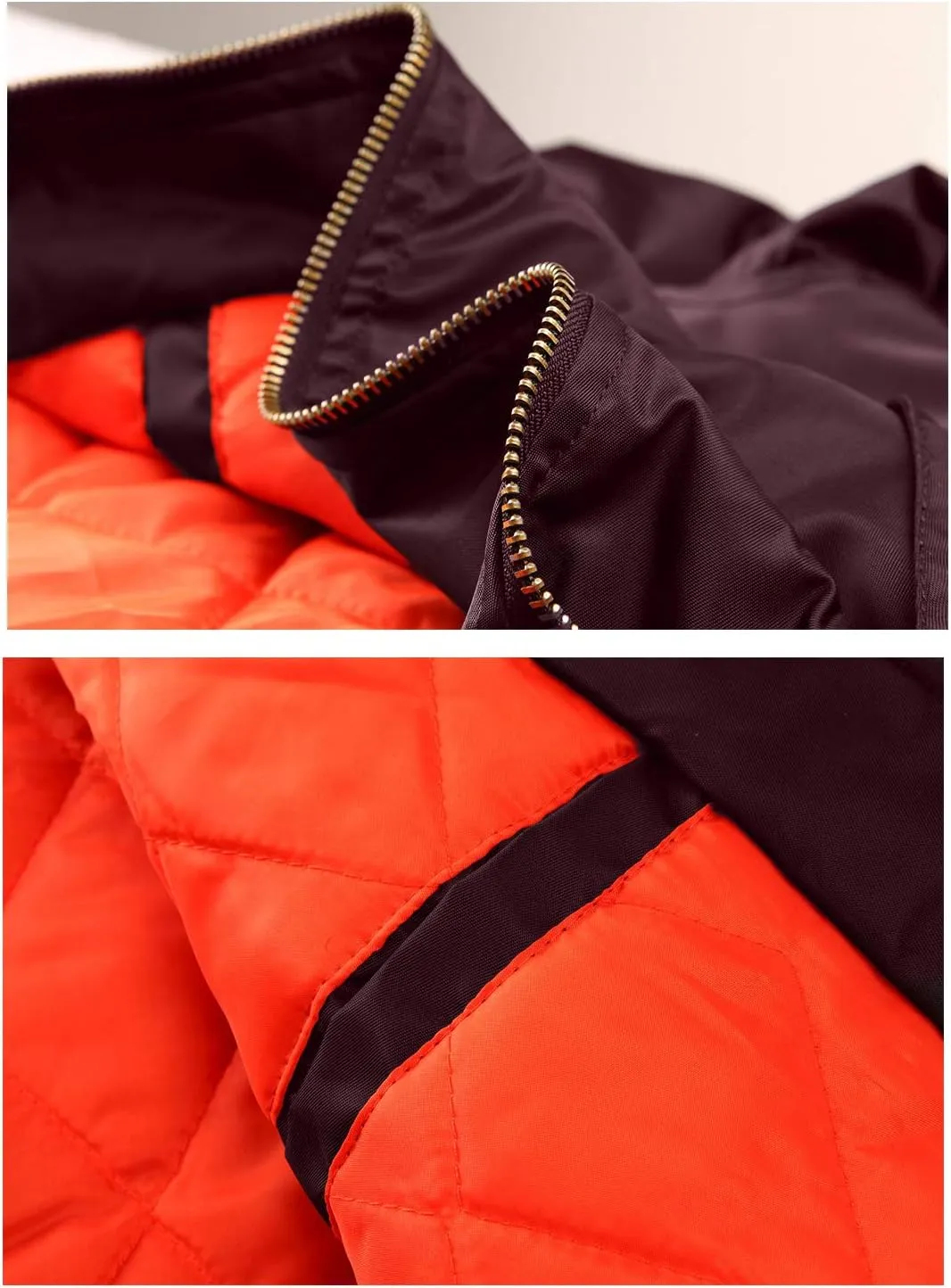 TACVASEN Men's Jackets-Bomber Jacket Fall Winter Warm Windbreaker Full Zip Casual Padded Coats