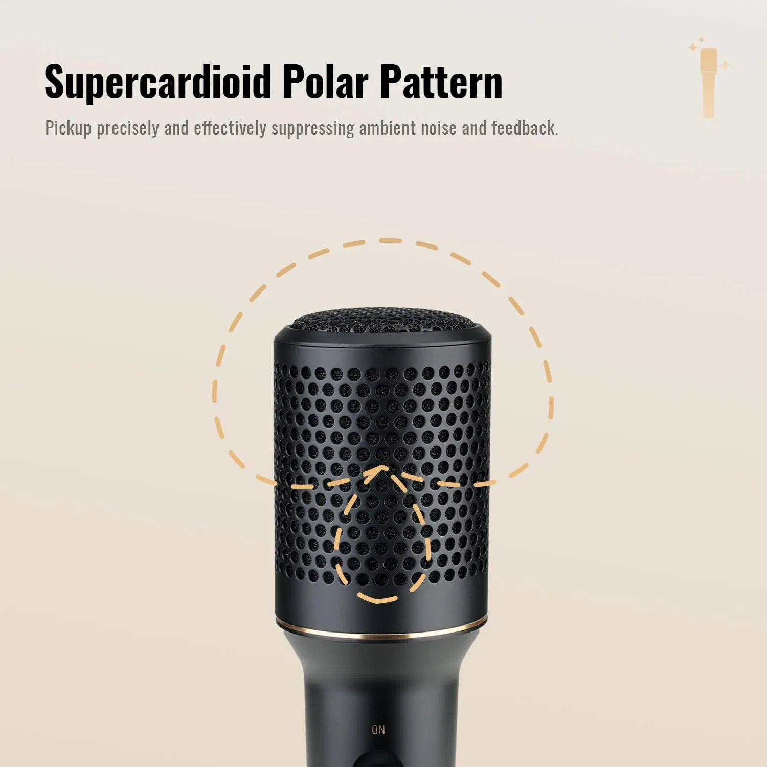 TAKSTAR Handheld Microphone, Super-Cardioid Dynamic Mic with 16ft XLR Audio Cable to 1/4'' Audio Connection, 3.5mm Adapter, ON/Off Switch, Karaoke Microphone for Singing, AMP, Speaker(DM103)