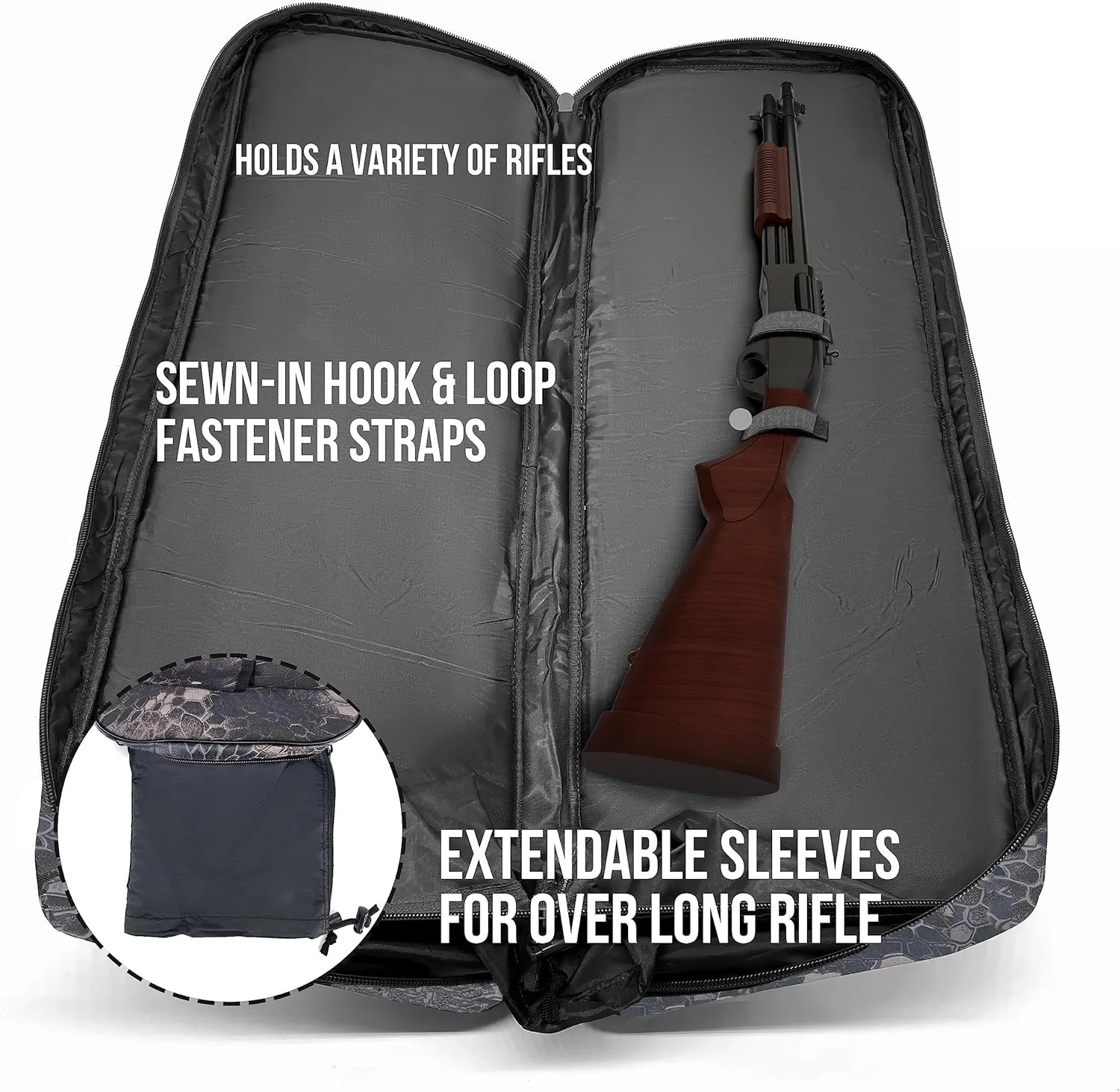 TaktZeit Tactical Rifle Case Outdoor Soft Rifle Bag for Hunting Fishing Gun Case with Adjustable Shoulder Strap