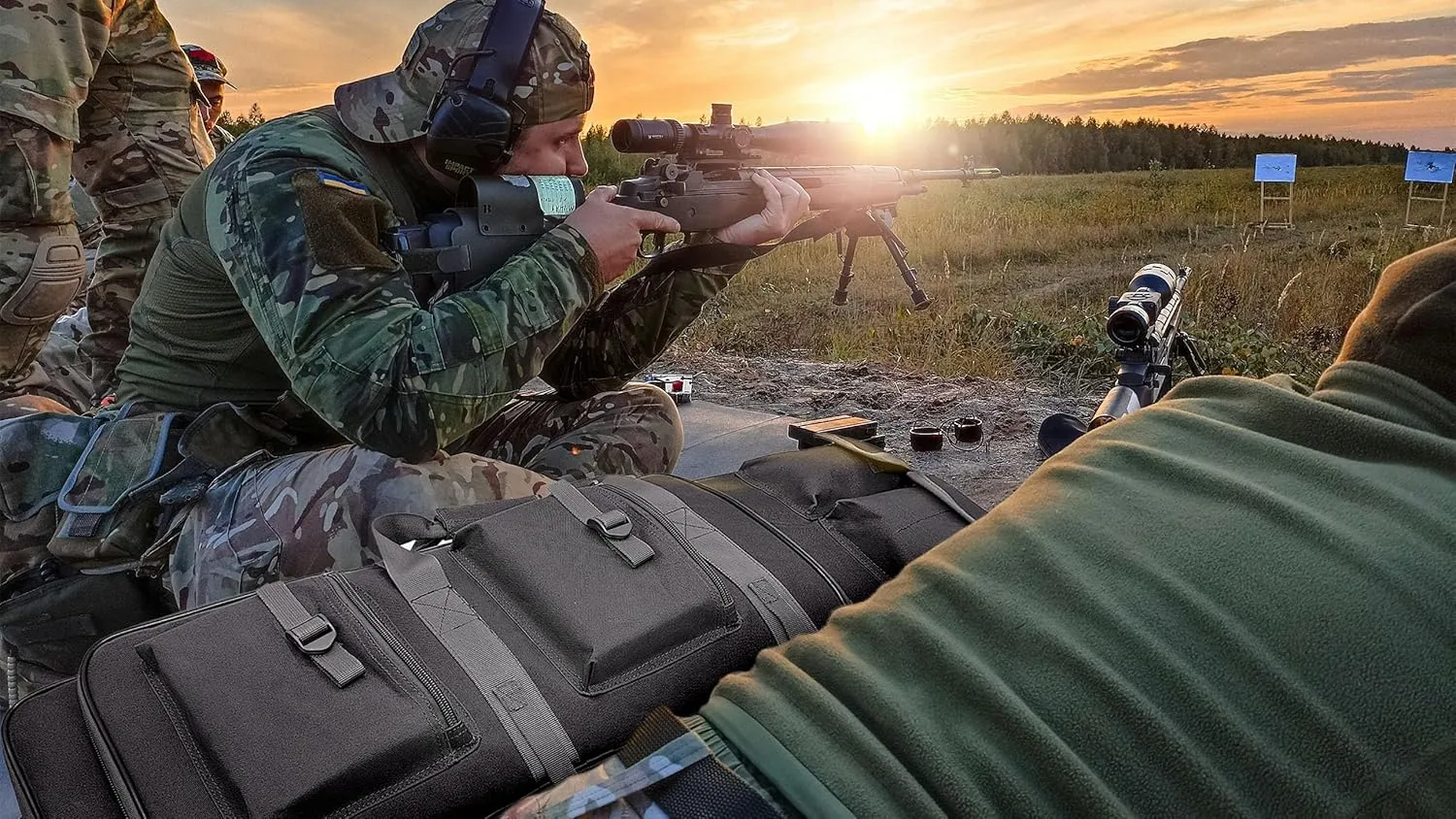 TaktZeit Tactical Rifle Case Outdoor Soft Rifle Bag for Hunting Fishing Gun Case with Adjustable Shoulder Strap
