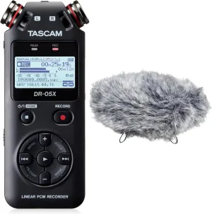 TASCAM DR-05X Recorder and Windscreen Bundle