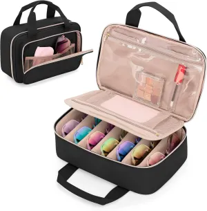 Teamoy Sunglasses Organizer Case for Multiple Pairs, Travel Eyeglasses Storage Bag with Adjustable Slots for Men Women
