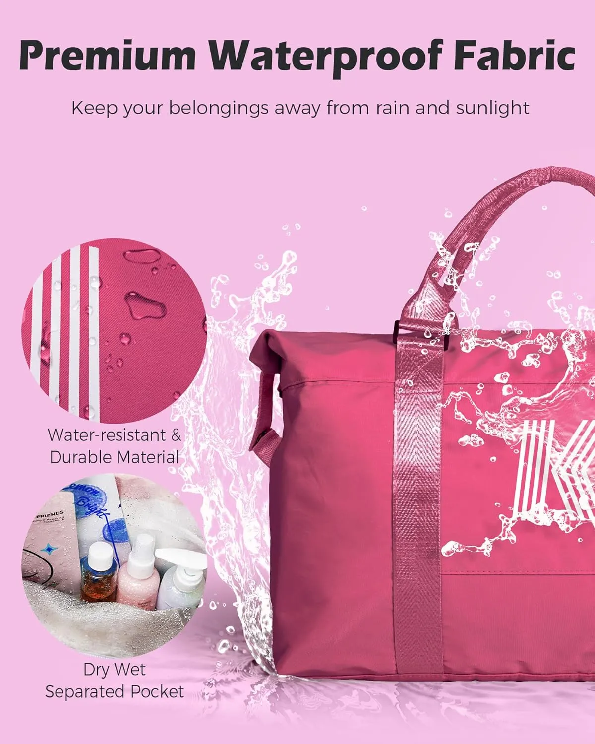 Teenage Girl Gifts, Birthday Gift, Initial Travel Bag, Travel Essential for Girls, Sports Bag, Girls Weekender Bag, Monogram Overnight Bag Gift for Her (Letter K)