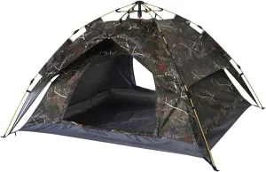 Tent 3-4 Persons Waterproof Camping Camouflage Tent Polyester Fabric Double Layer Anti-UV Tents for Outdoor Travel Hiking Outdoor