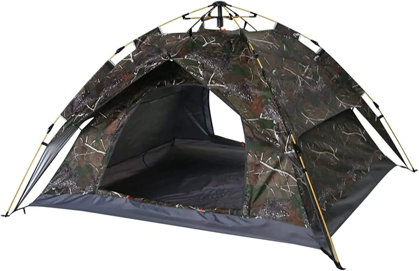 Tent 3-4 Persons Waterproof Camping Camouflage Tent Polyester Fabric Double Layer Anti-UV Tents for Outdoor Travel Hiking Outdoor