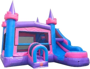 TentandTable Inflatable Bounce House Water Slide for Kids 5-12 Large, Commercial Grade Bouncy Castle for Adults, Jump House, Includes Electric Air Blower, 19' L x 18.5' W x 16' H, Pink Modular
