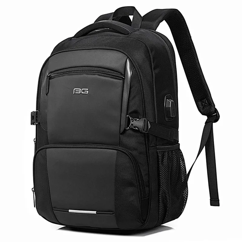 THE CLOWNFISH Anti-Theft Laptop Backpack with USB Charging | 15.6 inch | Black