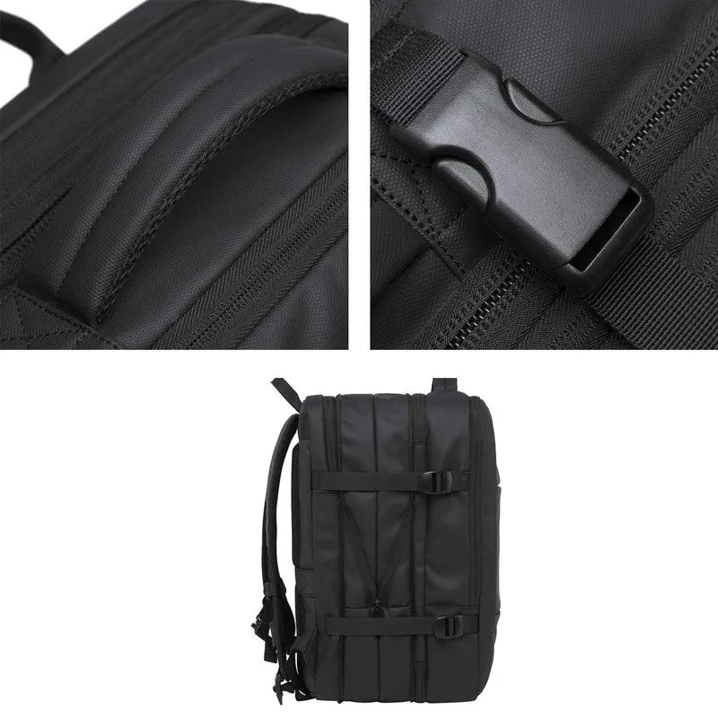 THE CLOWNFISH Multifunctional Hard Shell Laptop Backpack - Water Resistant, TSA Lock | 15.6 inch | Black