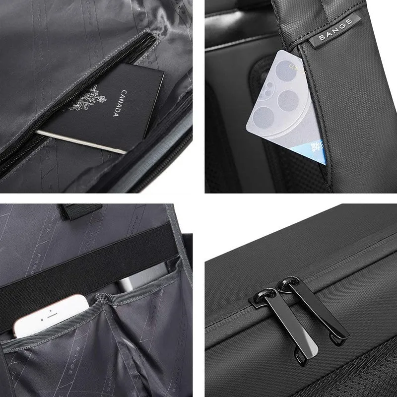 THE CLOWNFISH Multifunctional Hard Shell Laptop Backpack - Water Resistant, TSA Lock | 15.6 inch | Black