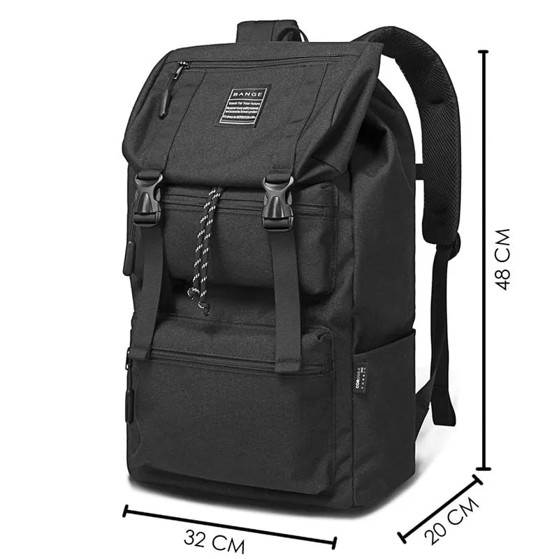 THE CLOWNFISH Water Resistant Laptop Backpack - Spacious Compartment | Adjustable Straps | 15.6 inch | Black