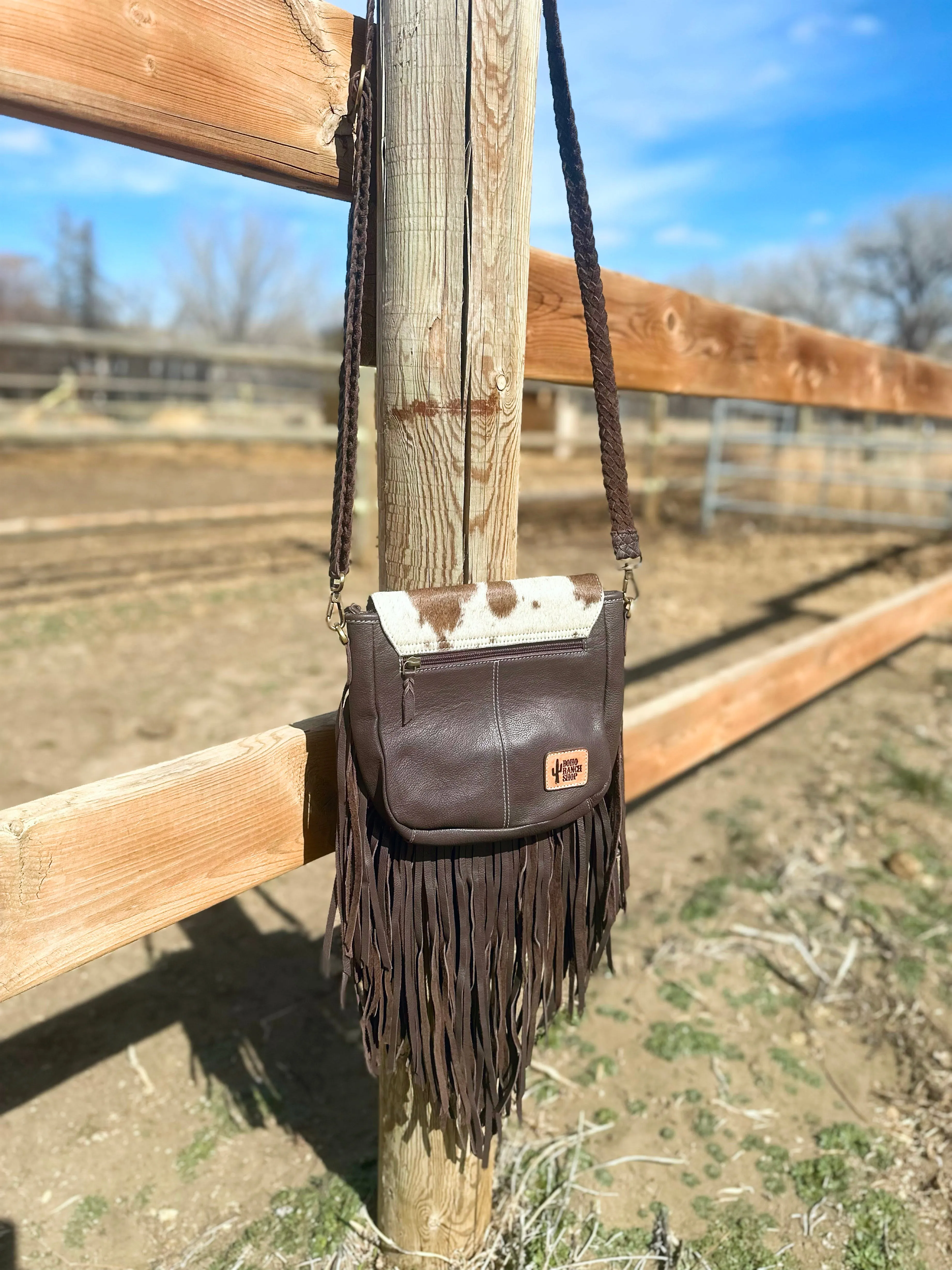 The Nancy Crossbody Genuine Hairon Cowhide Leather Tassel