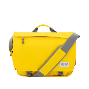 Thomas Laptop Messenger Bag in Tangerine Yellow - Final Sale