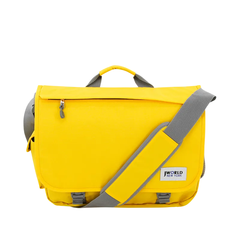 Thomas Laptop Messenger Bag in Tangerine Yellow - Final Sale