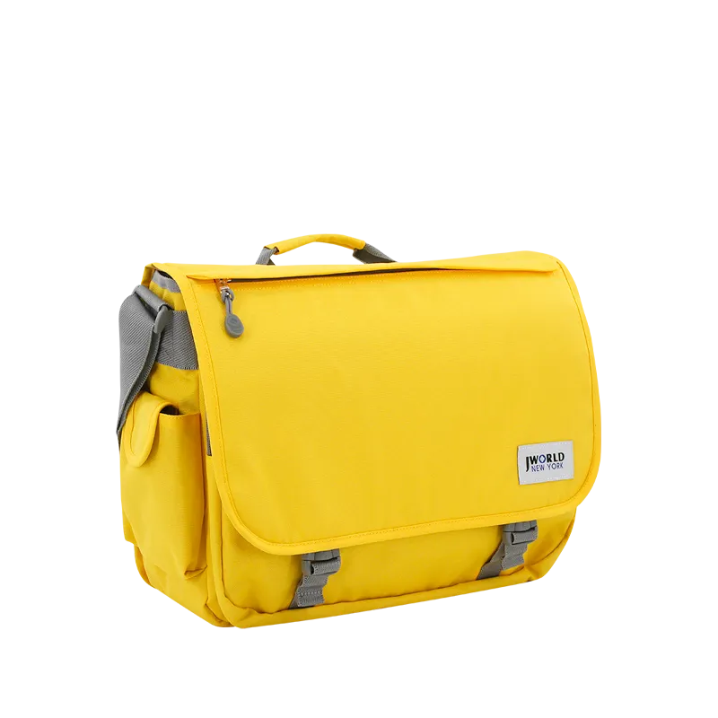 Thomas Laptop Messenger Bag in Tangerine Yellow - Final Sale