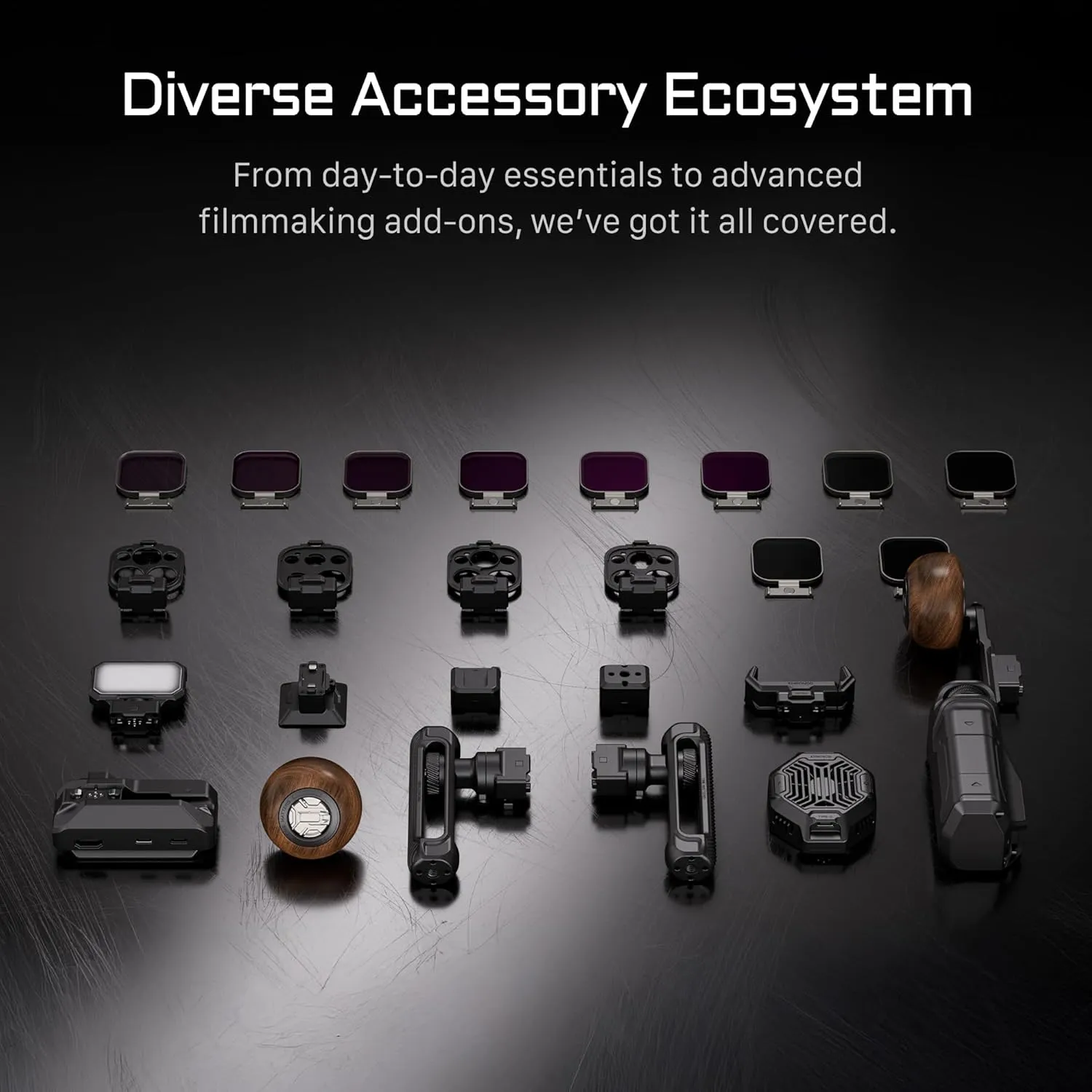 Tilta Khronos Handheld Kit Compatible with iPhone 16 Pro Max – Space Gray | Mobile Filmmaking Accessories | Phone Camera Cage & Video Rig | 0.6   1.2 ND Filters | Focus Handle | TK-IP16-PMA-SG