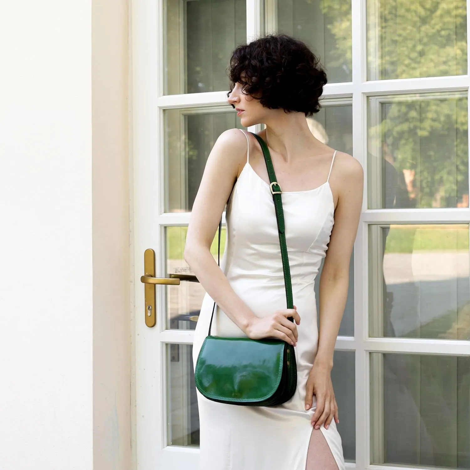 Time Resistance Leather Cross Body Bag for Women Shoulder Bag Messenger Purse Gift Box Included