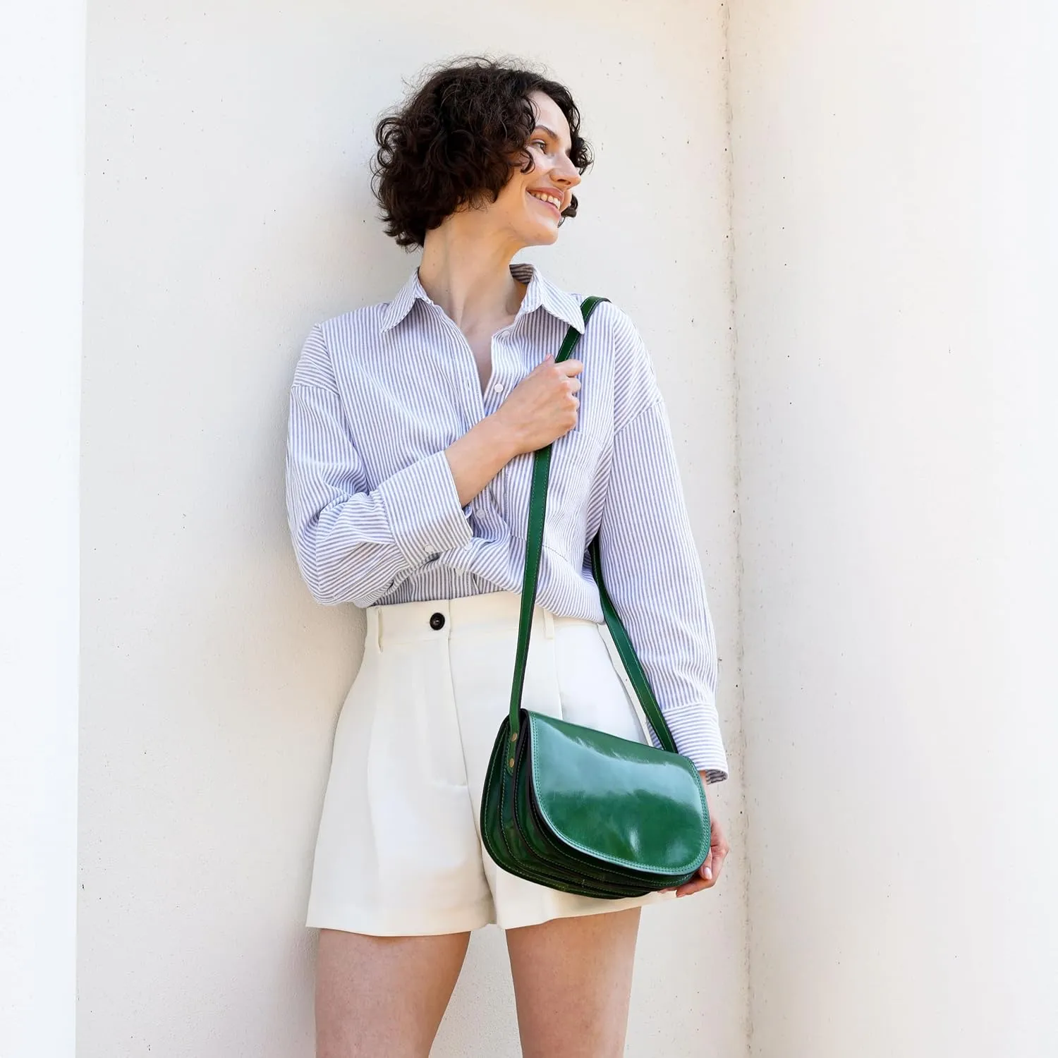 Time Resistance Leather Cross Body Bag for Women Shoulder Bag Messenger Purse Gift Box Included