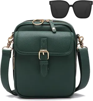 Tojoyride Crossbody Bag, Leather Messenger Bag, Vintage Mini Anti Theft Purse Shoulder Bags, Built in Wallet with Card Slots