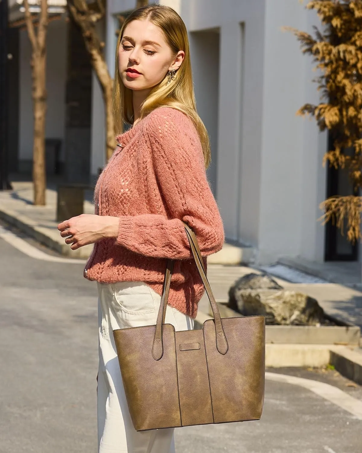 ToLFE Tote Bags for Women Purses and Handbags Top Handle Satchel PU Leather Shoulder Hobo Bags