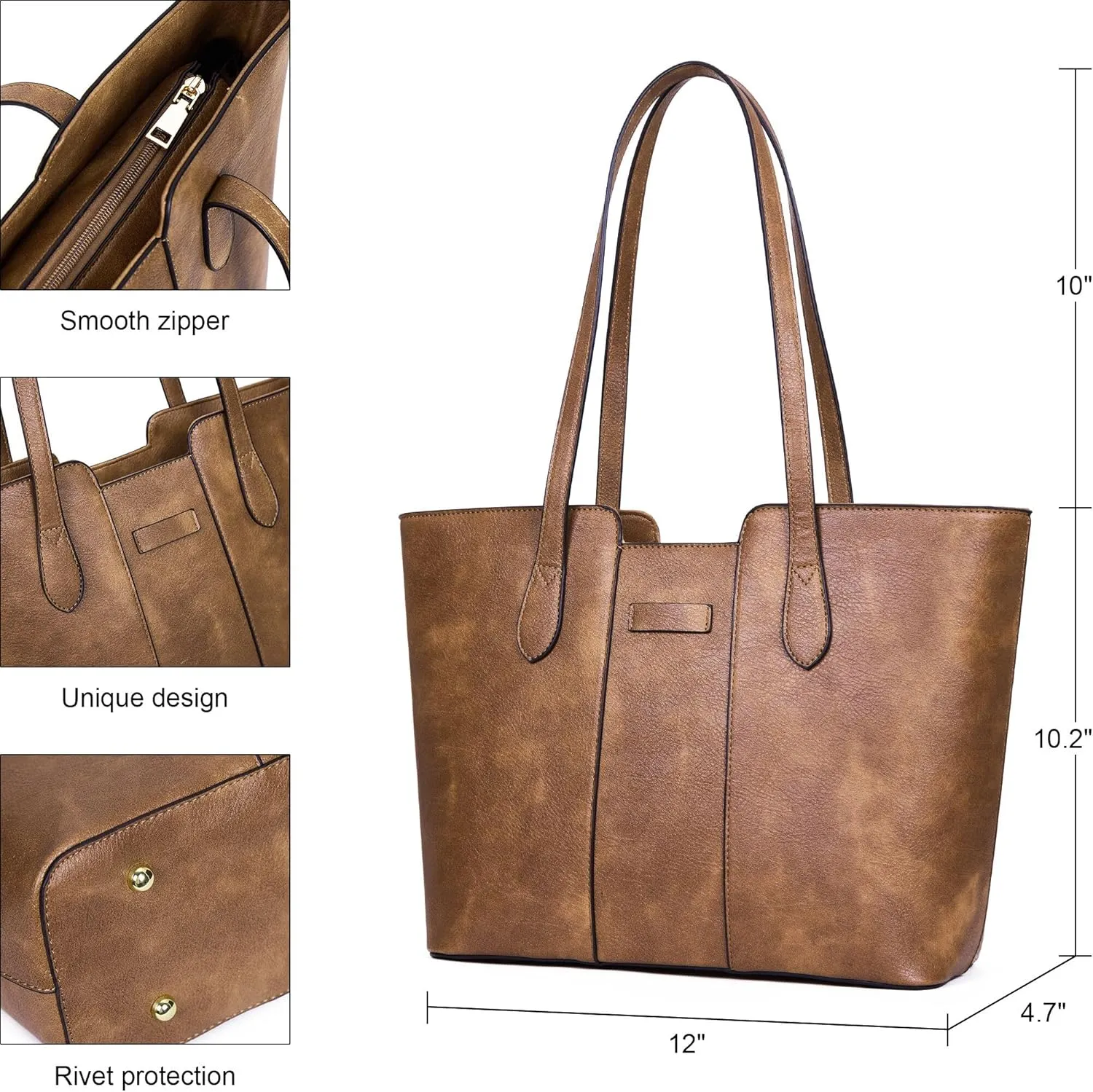 ToLFE Tote Bags for Women Purses and Handbags Top Handle Satchel PU Leather Shoulder Hobo Bags