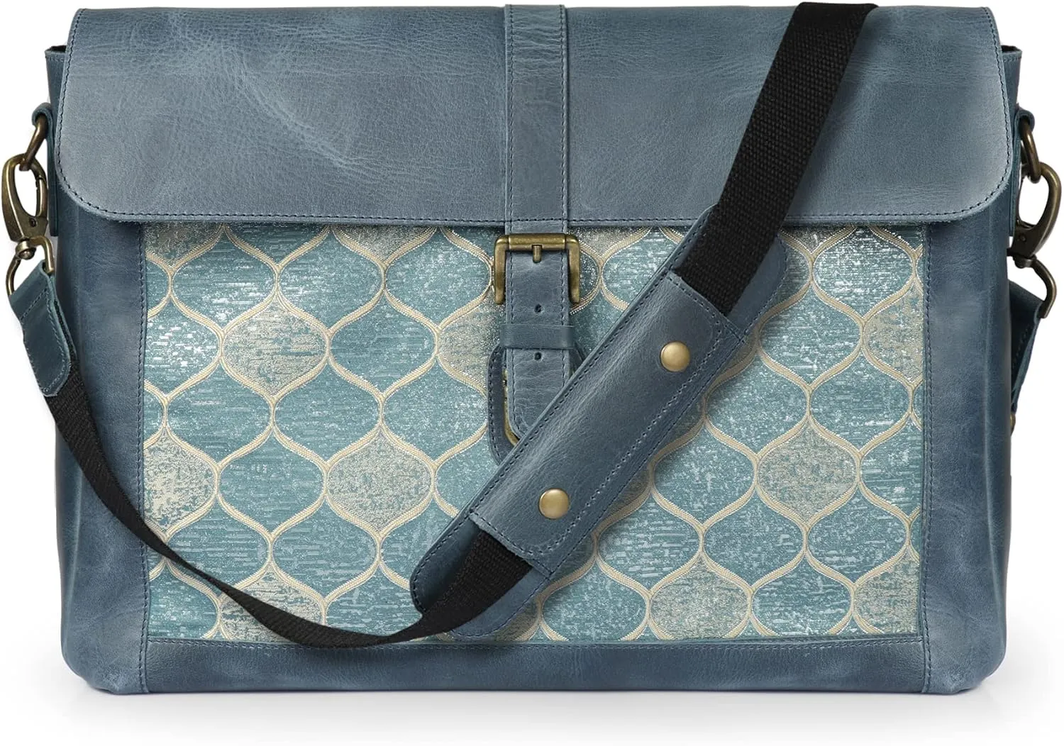Top Grain Leather Zion Messenger Bag, Laptop Bag, Travel Bag for Work, Office, School