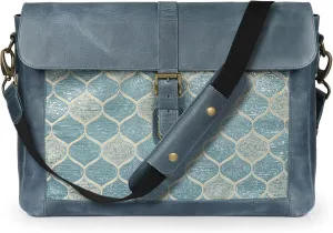 Top Grain Leather Zion Messenger Bag, Laptop Bag, Travel Bag for Work, Office, School
