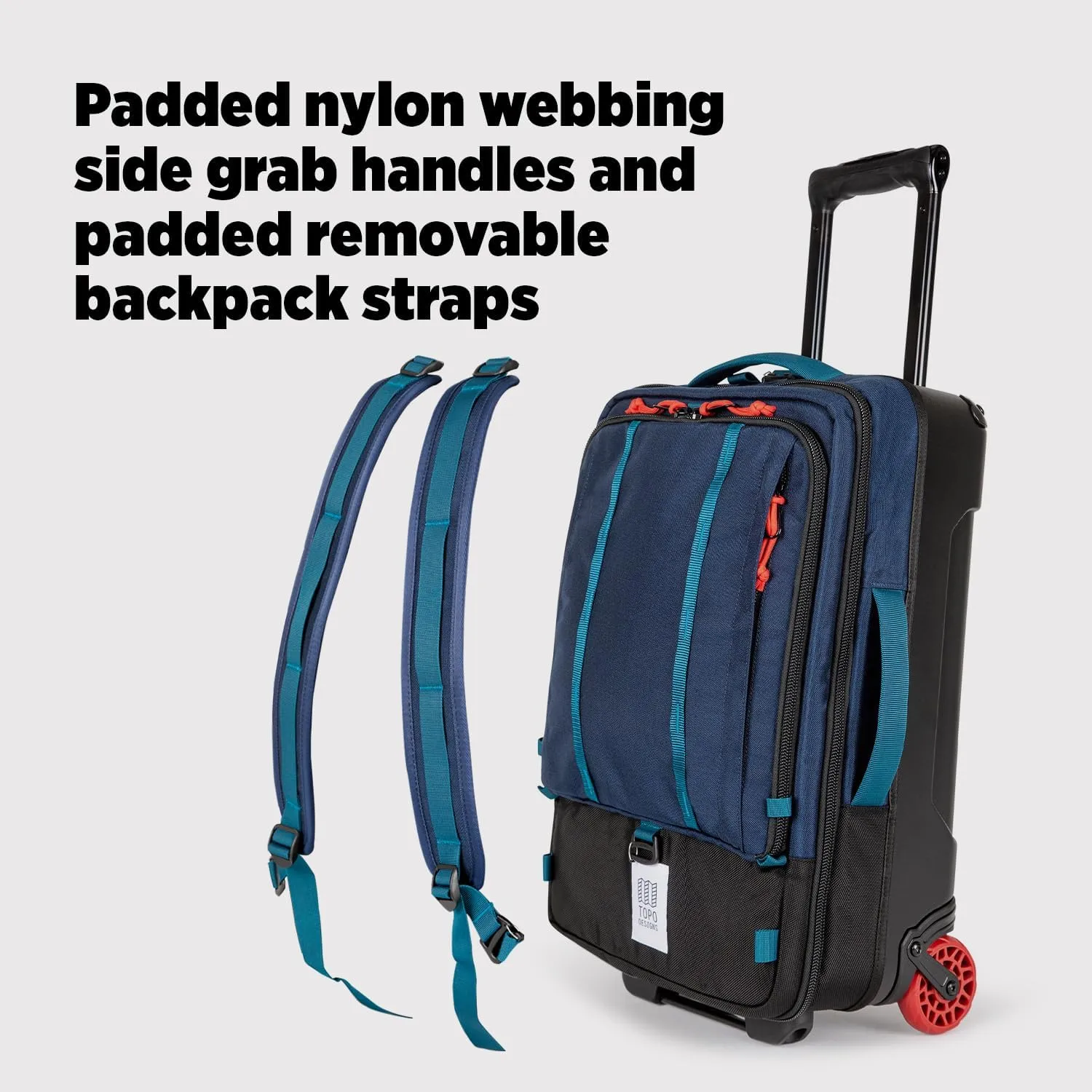 Topo Designs 44 L Global Travel Bag Roller Desert Palm/Pond Blue One Size
