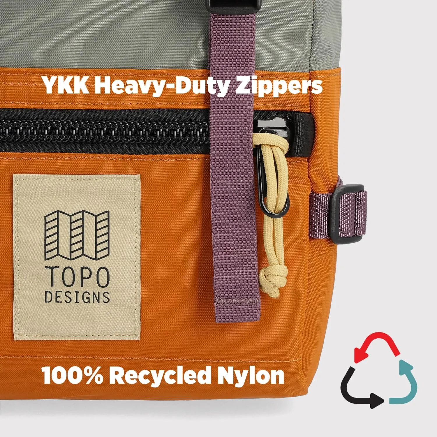Topo Designs Rover Pack Mini - Small Sized Simple Daypack for EDC, Day Trips, Hikes, Iconic Denver Design, Recycled Nylon Construction (All Black)