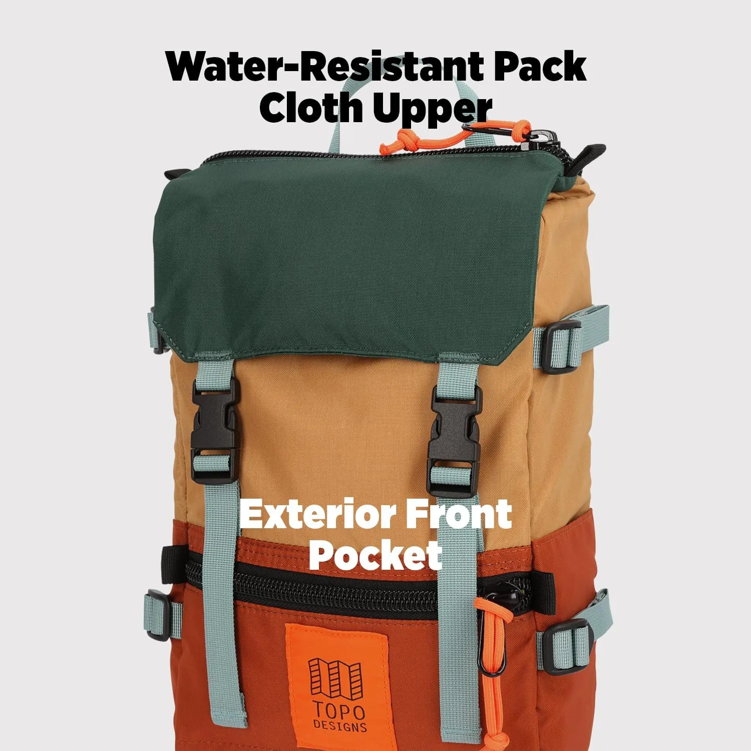 Topo Designs Rover Pack Mini - Small Sized Simple Daypack for EDC, Day Trips, Hikes, Iconic Denver Design, Recycled Nylon Construction (All Black)