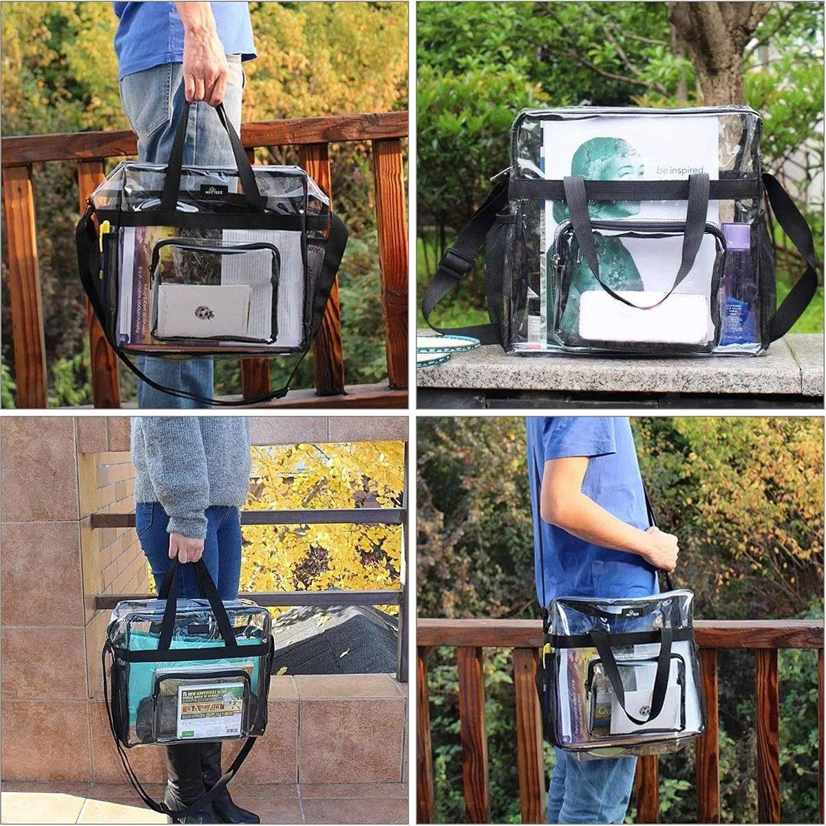 Transparent PVC Storage Bag Portable Handbag for Travel Organizing Essentials