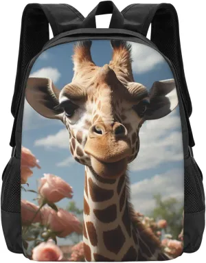 Travel Backpack for Women Men Laptop Backpack 15.6 Inch Computer Bag Beautiful giraffe Carry on Backpack