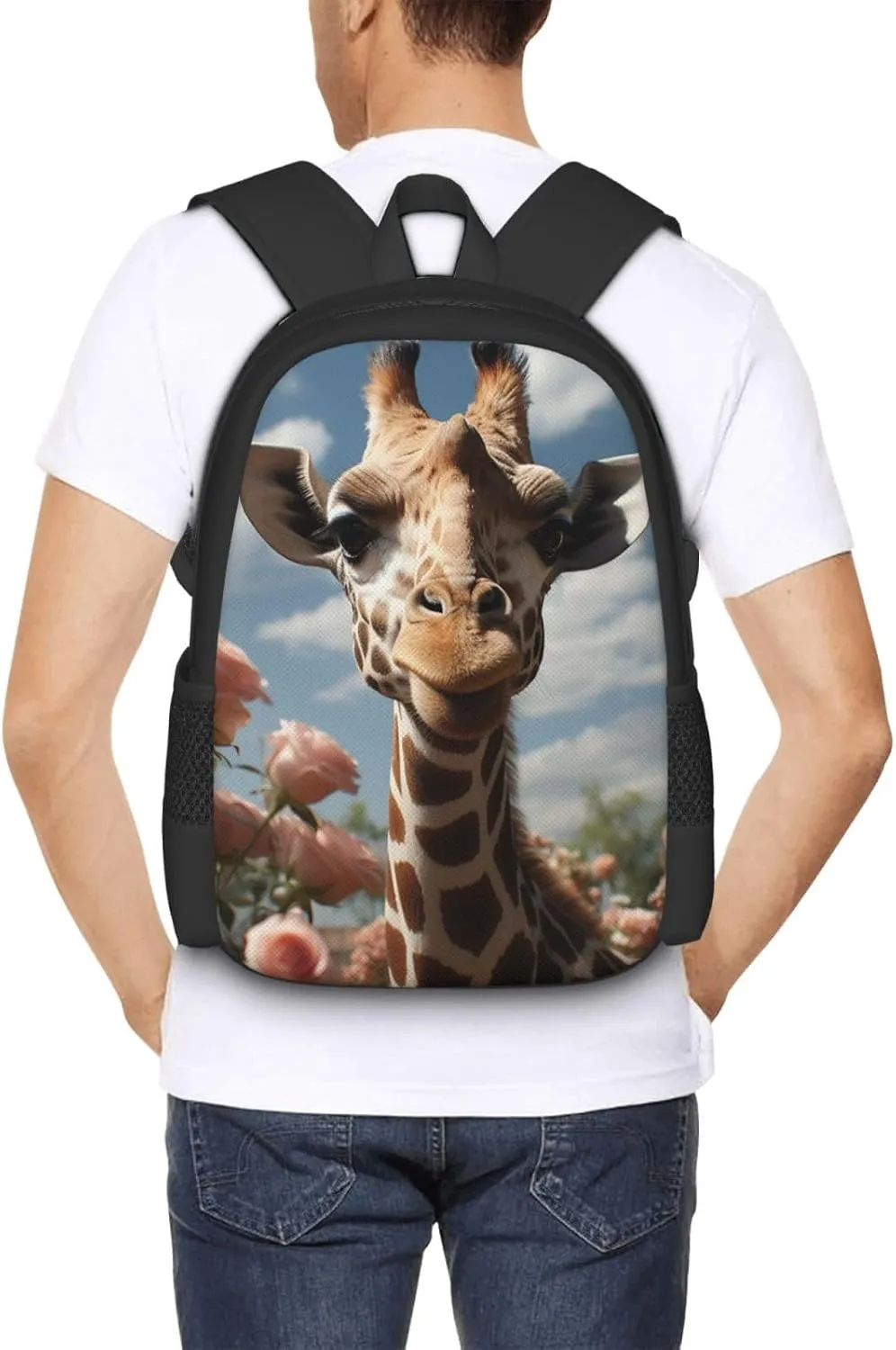 Travel Backpack for Women Men Laptop Backpack 15.6 Inch Computer Bag Beautiful giraffe Carry on Backpack