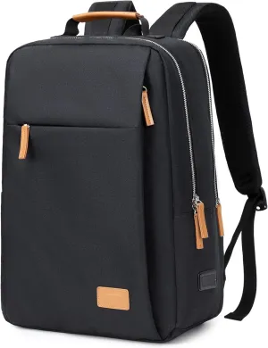 Travel Backpack for Women,15.6 Inch Laptop Backpack Purse with USB Port & Wet Pocket,Carry on Backpack Personal Item Backpacks Nurse Bag Anti Theft College Bookbag,Casual Daypack for Work (Black)