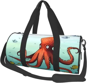 Travel Bag For Women,Giant Octopus Print Personal Item Duffle Bags,Weekend Travel Duffel Tote Bag,Travel Sport Gym Bag For Men,Airplane Travel Essentials For Flying