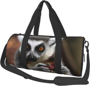 Travel Bag For Women,Monkey Lemur Cute Print Personal Item Duffle Bags,Weekend Travel Duffel Tote Bag,Travel Sport Gym Bag For Men,Airplane Travel Essentials For Flying