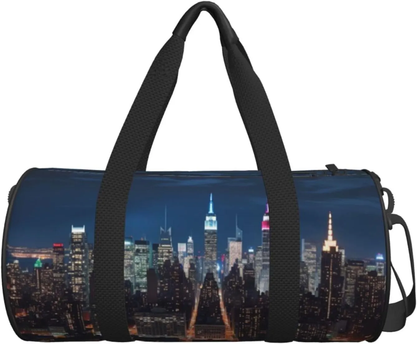 Travel Bag For Women,New York City Night Print Personal Item Duffle Bags,Weekend Travel Duffel Tote Bag,Travel Sport Gym Bag For Men,Airplane Travel Essentials For Flying