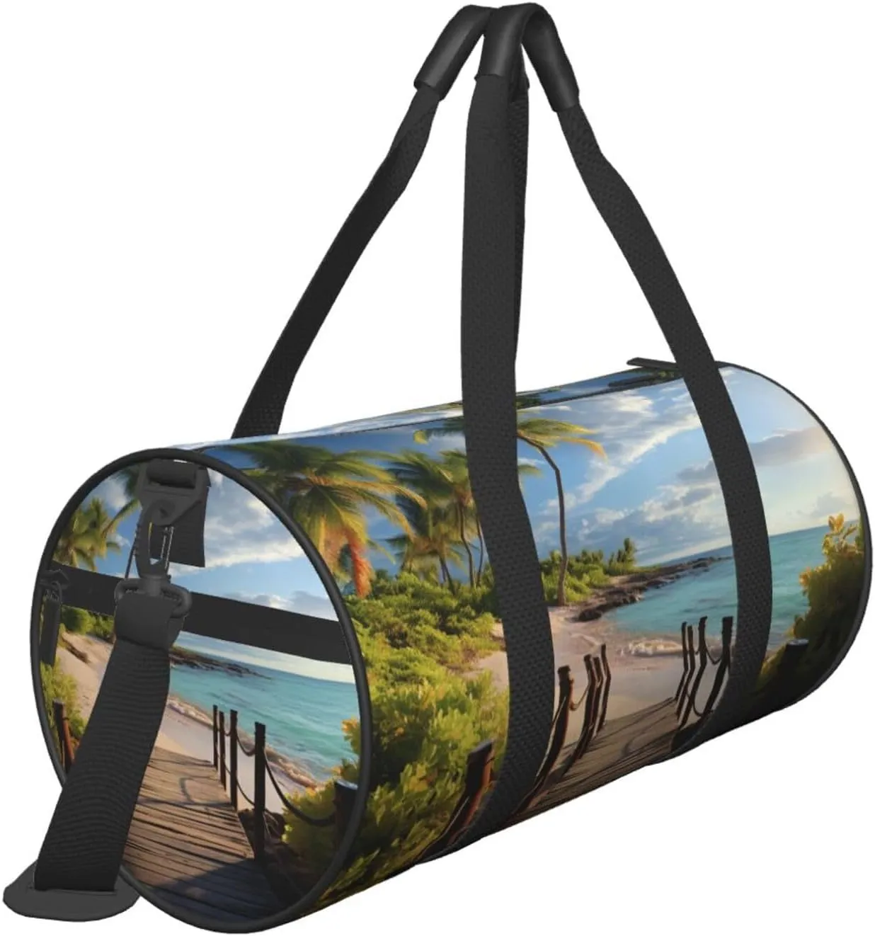 Travel Bag For Women,Palm Trees Beach Sea Ocean Print Personal Item Duffle Bags,Weekend Travel Duffel Tote Bag,Travel Sport Gym Bag For Men,Airplane Travel Essentials For Flying