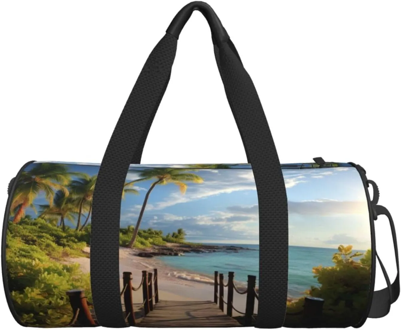 Travel Bag For Women,Palm Trees Beach Sea Ocean Print Personal Item Duffle Bags,Weekend Travel Duffel Tote Bag,Travel Sport Gym Bag For Men,Airplane Travel Essentials For Flying