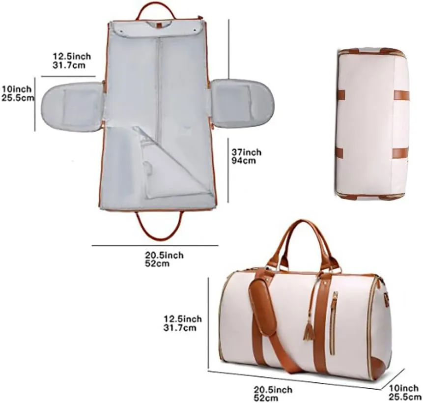 Travel Bag Garment Bag, Travel Bag,Foldable Clothing Bag, Travel Duffle Bag That Unfolds To Hang Clothes (Pink)