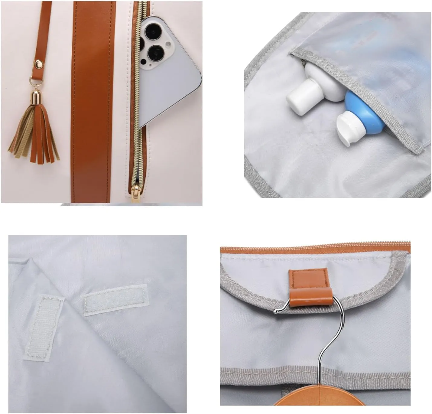 Travel Bag Garment Bag, Travel Bag,Foldable Clothing Bag, Travel Duffle Bag That Unfolds To Hang Clothes (Pink)