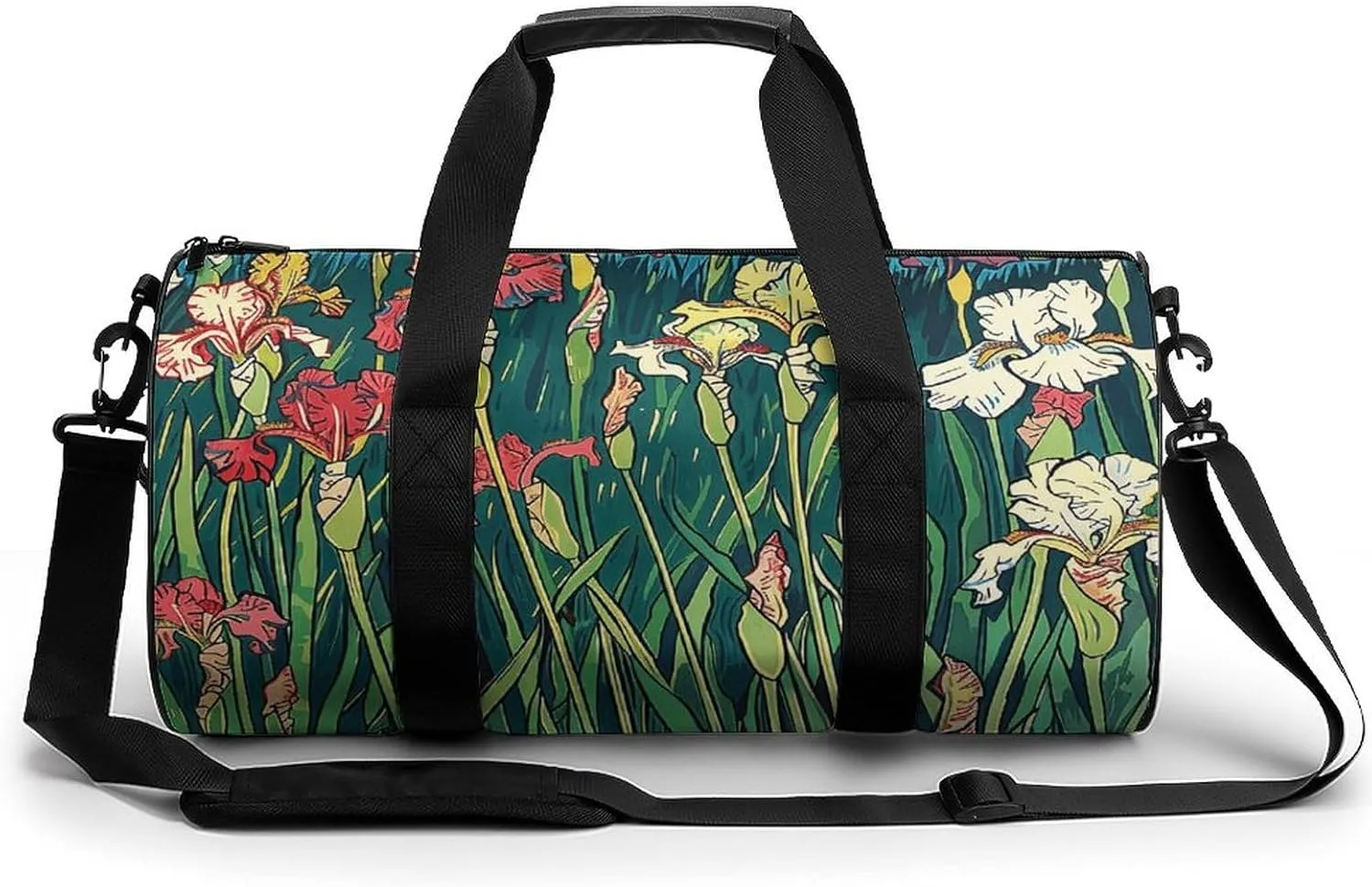 Travel Duffel Bag Weekender Bags for Men Women Large Capacity Overnight Bags Fields of Blooming Flowers Travel Sports Gym Bag Canvas Carry On Tote Bags for Travel Yoga