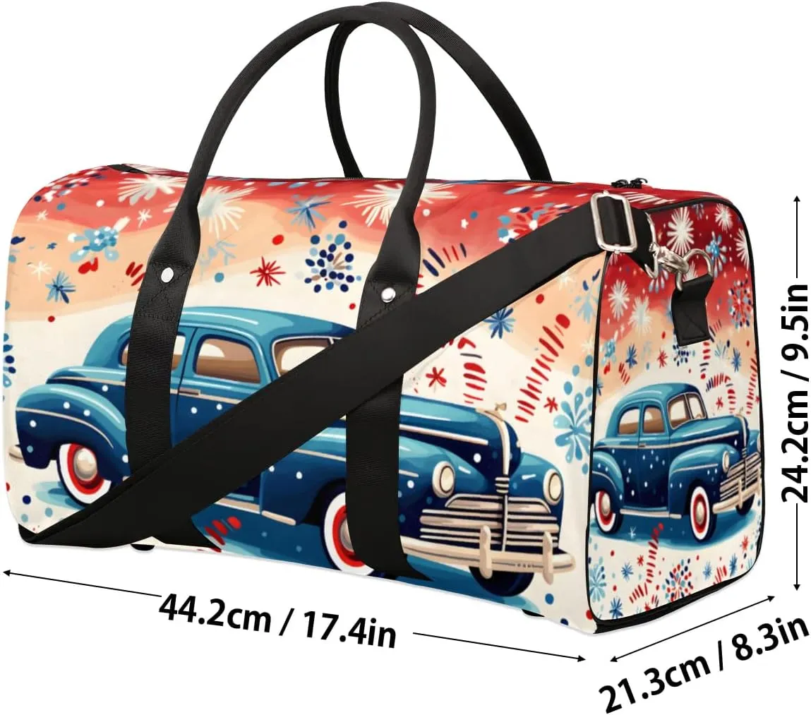 Travel Duffle Bag Festive Car Gym Bags for Men Women Travel Duffel Bags with Adjustable Shoulder Strap Carry On Weekender Bag