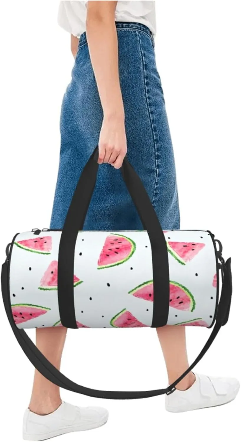 Travel Duffle Bag for Men Women, Melon Watermelon Duffle Bags for Sport Gym Overnight Luggage