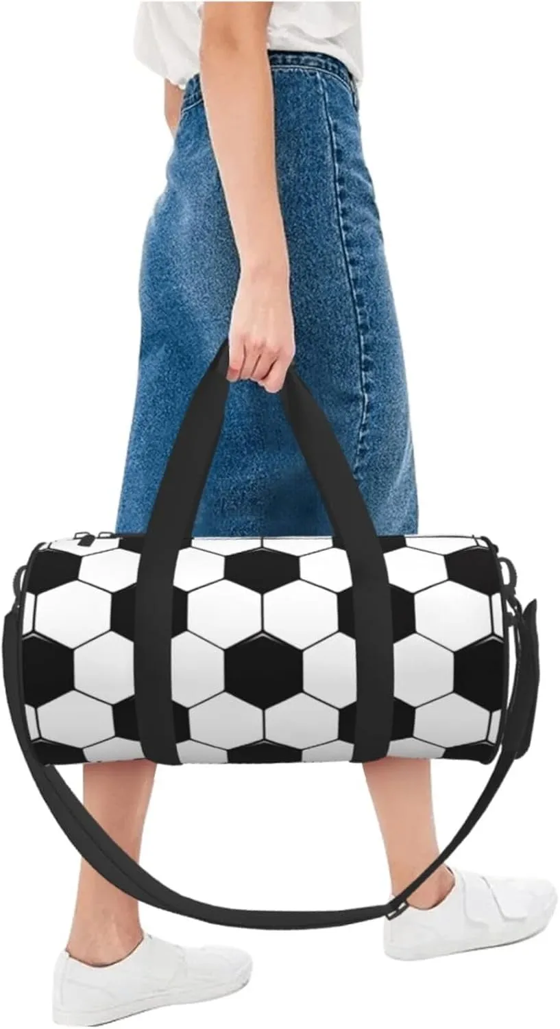 Travel Duffle Bag for Men Women, Soccer Ball Sports Duffle Bags for Sport Gym Overnight Luggage