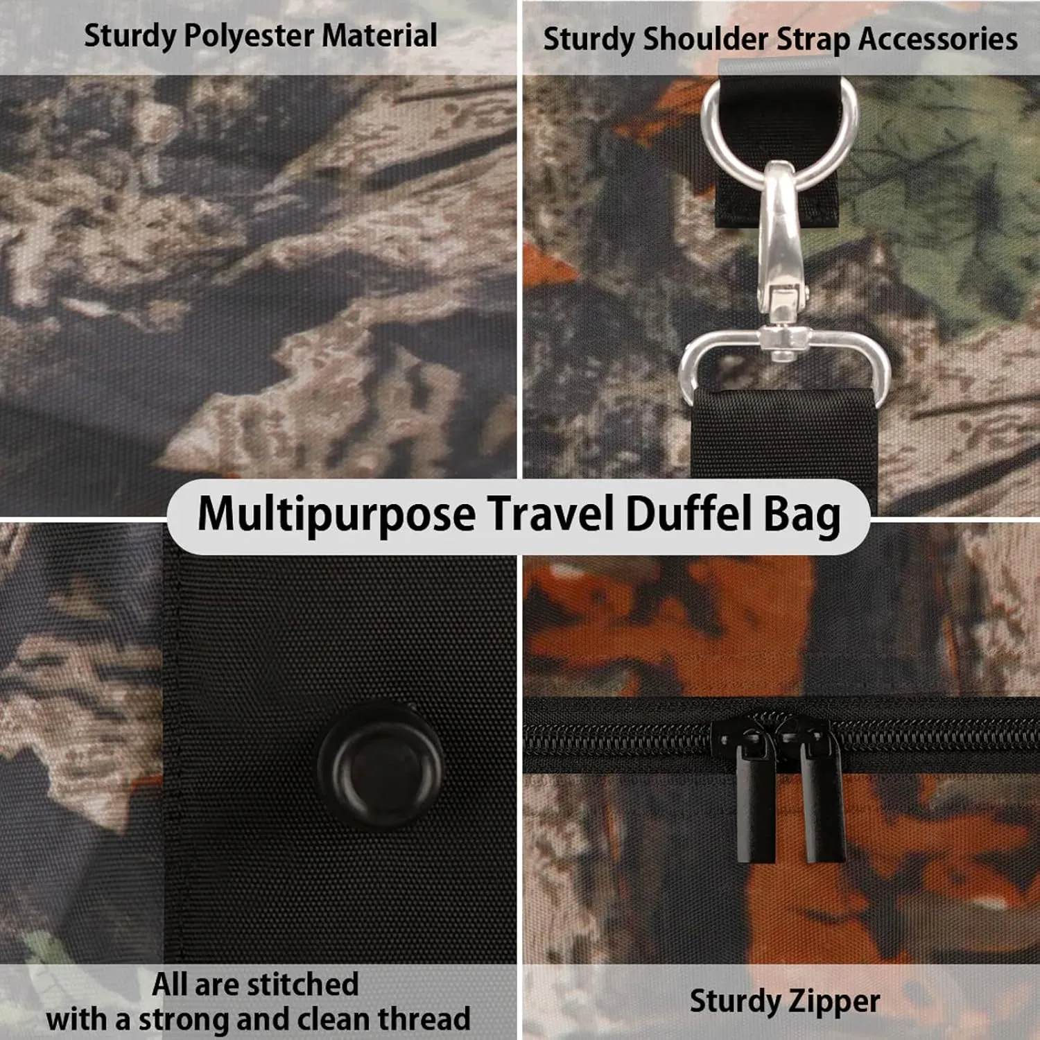 Travel Duffle Bag Forest Tree Leaves Sports Gym Bags for Women Men Weekender Overnight Bags Waterproof Carry On Tote Bag Workout Bag for Dance Swimming Yoga Hospital