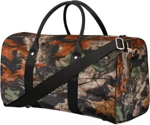 Travel Duffle Bag Forest Tree Leaves Sports Gym Bags for Women Men Weekender Overnight Bags Waterproof Carry On Tote Bag Workout Bag for Dance Swimming Yoga Hospital