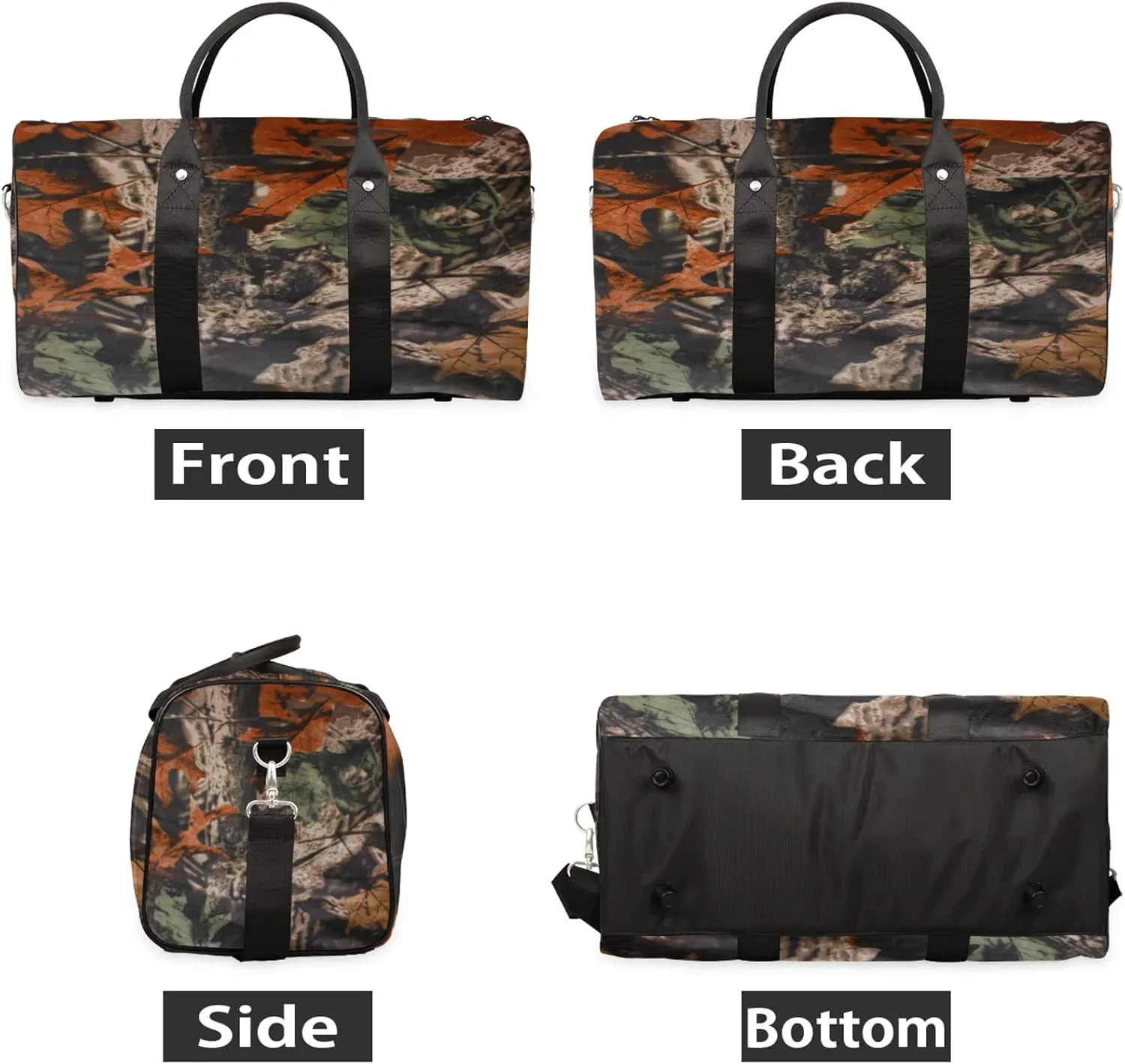 Travel Duffle Bag Forest Tree Leaves Sports Gym Bags for Women Men Weekender Overnight Bags Waterproof Carry On Tote Bag Workout Bag for Dance Swimming Yoga Hospital