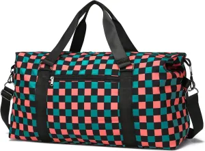 Travel Duffle bag, Large Shoulder Weekender/Overnight/Carry On Bag for Women Sports Tote Gym Bag